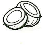 Split coconut